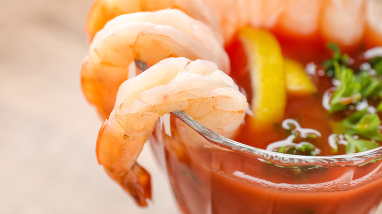 shrimp cocktail close up