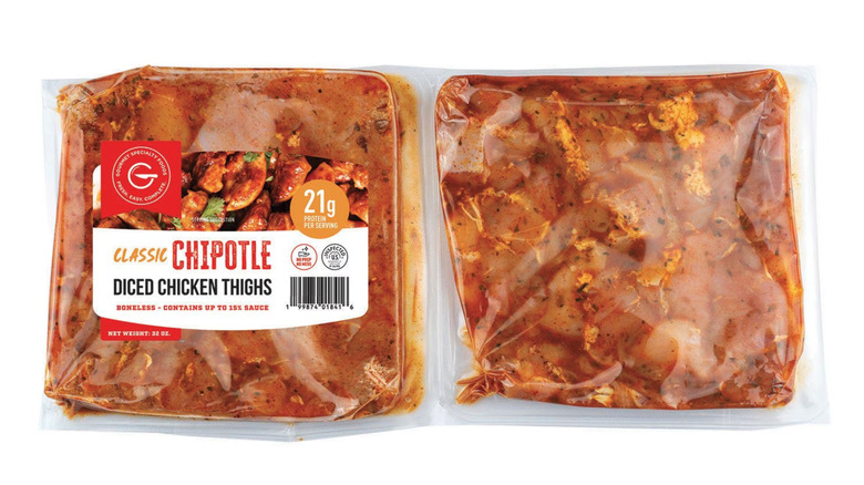 Gourmet Specialty Foods chipotle chicken thighs on white background