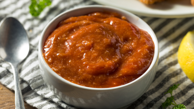 Bowl of cocktail sauce