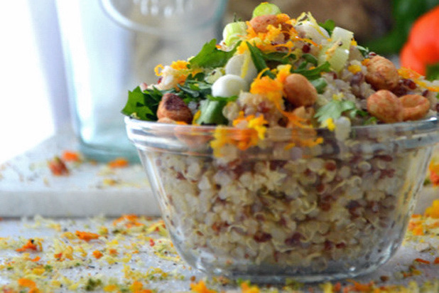 6. Honey-Soaked Cilantro Quinoa