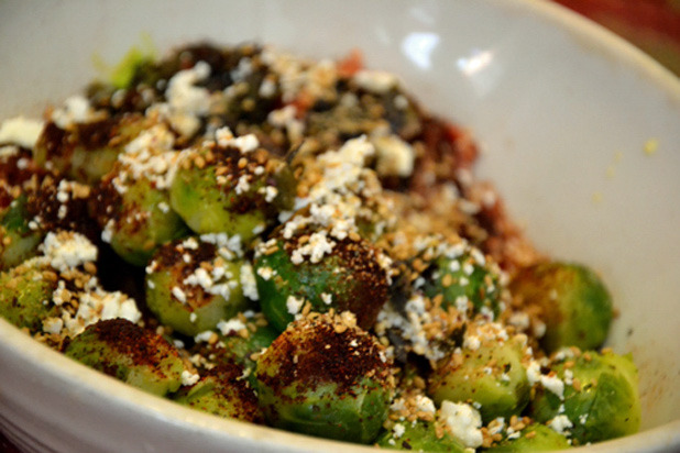 14. Baked Brussels Sprouts with Feta