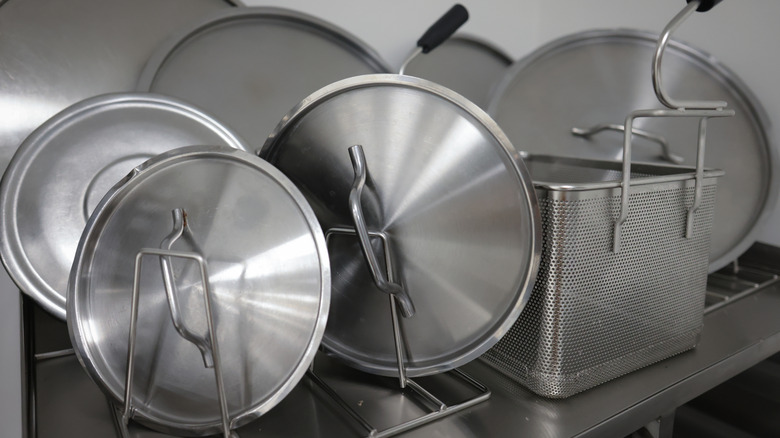 Stainless steel pot lids