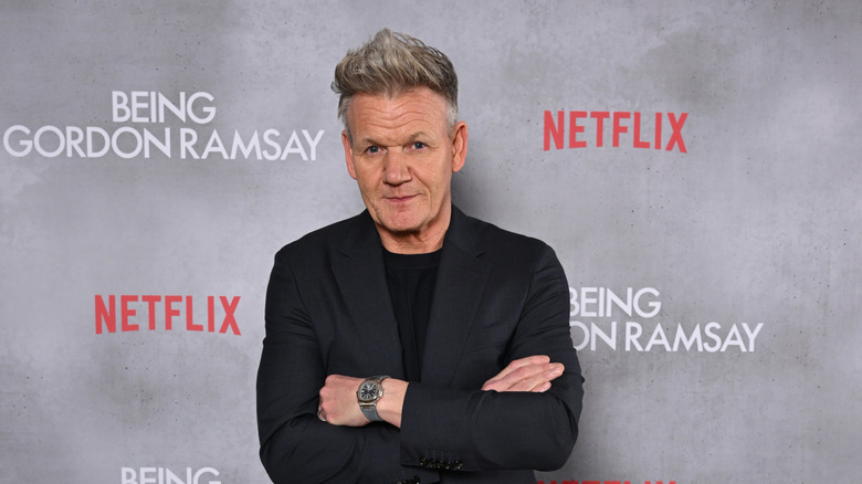 Close up of Gordon Ramsay with arms crossed