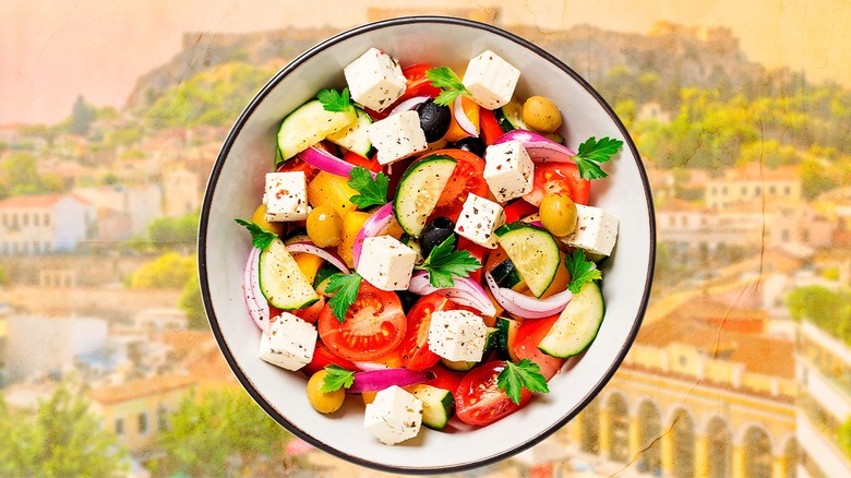 Bowl of Greek salad