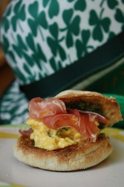 Green Eggs and Ham Sandwiches
