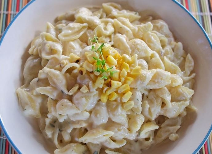 Grilled Corn Mac and Cheese