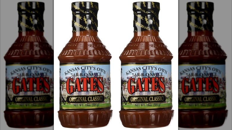 Bottles of Gates Bar-b-q Sauce