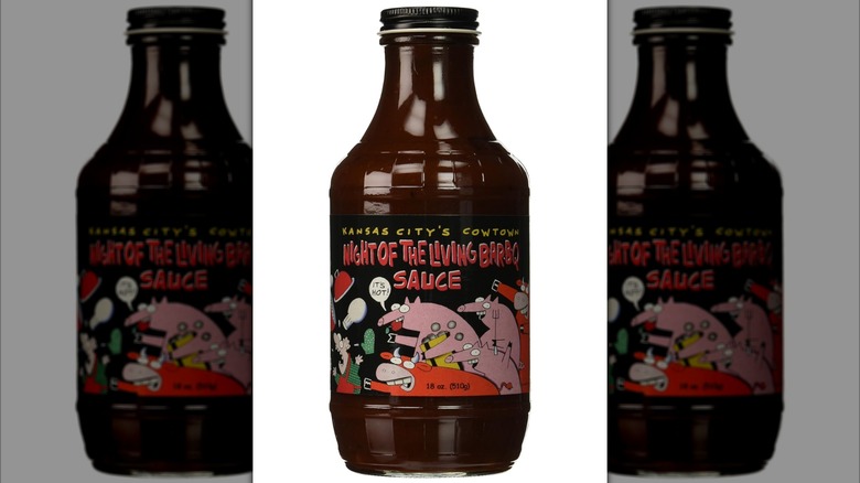 Bottle of Kansas City's Cowtown Night Of The Living BBQ Sauce