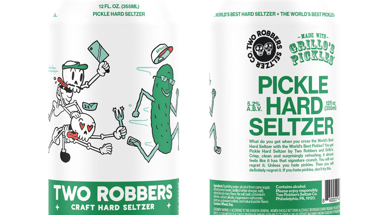Grillo's Pickles and Two Robbers pickle hard seltzer