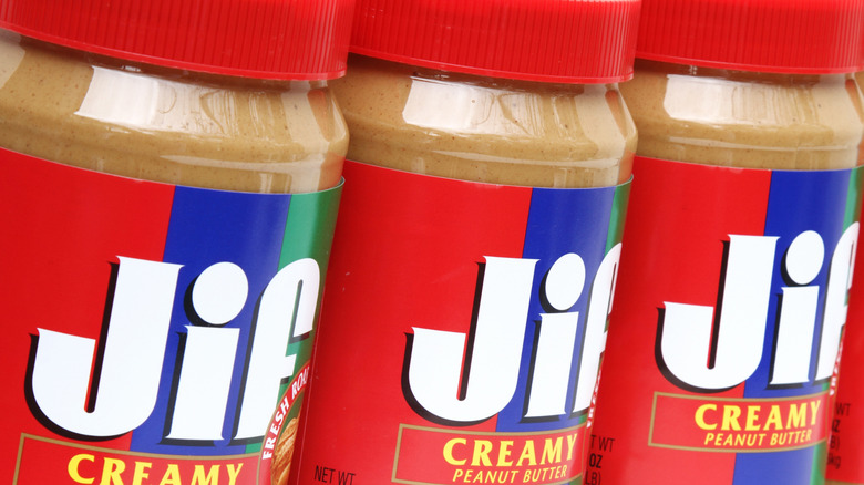 Jars of Jif peanut butter