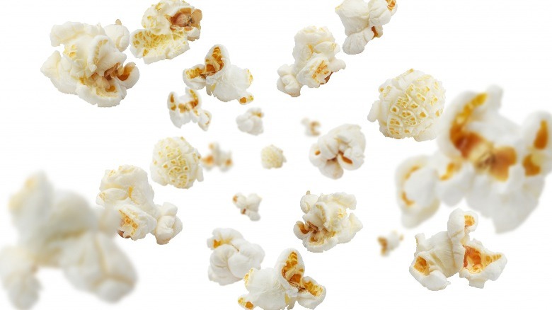 Flying popped popcorn