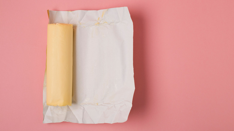 Butter stick on packaging