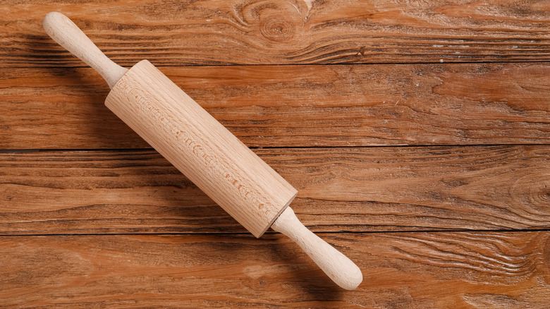 Rolling pin on a table
