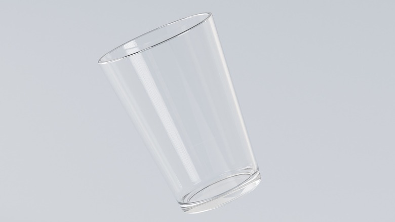 Empty drinking glass