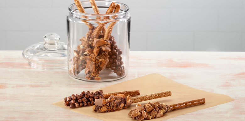 Pretzel Sticks with Butterfinger, Baby Ruth and Buncha Crunch