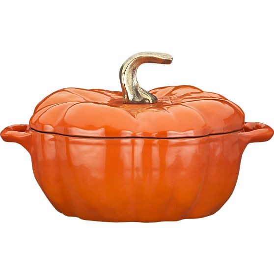 Crate & Barrel Staub Pumpkin Covered Casserole $159.95