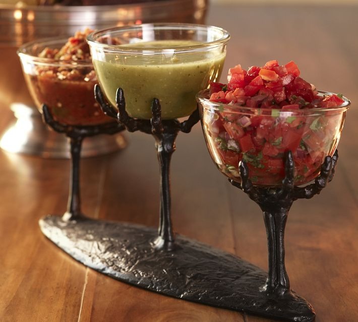 Pottery Barn Skeleton Hand Condiment Set $59.00