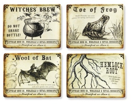 Williams-Sonoma Halloween Potions Rectangular Appetizer Plates $39.95