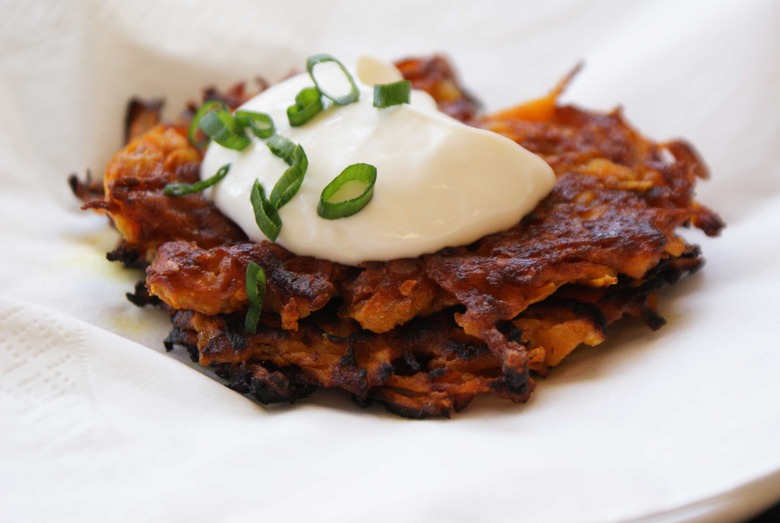 Curried Sweet Potato Latkes