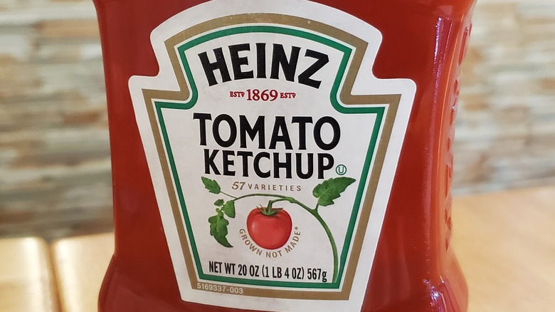 Bottle of Heinz ketchup