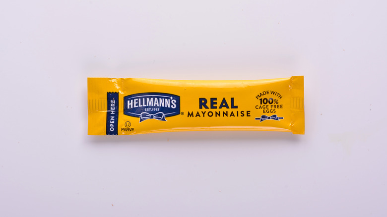Hellman's mayo in hand