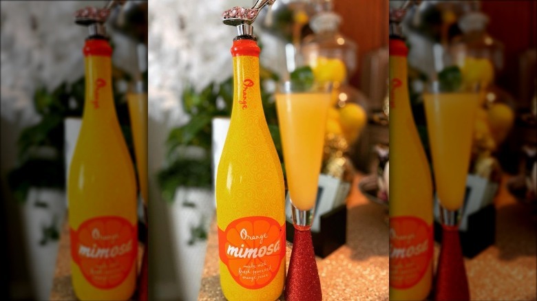 Bottle of Aldi's orange mimosa