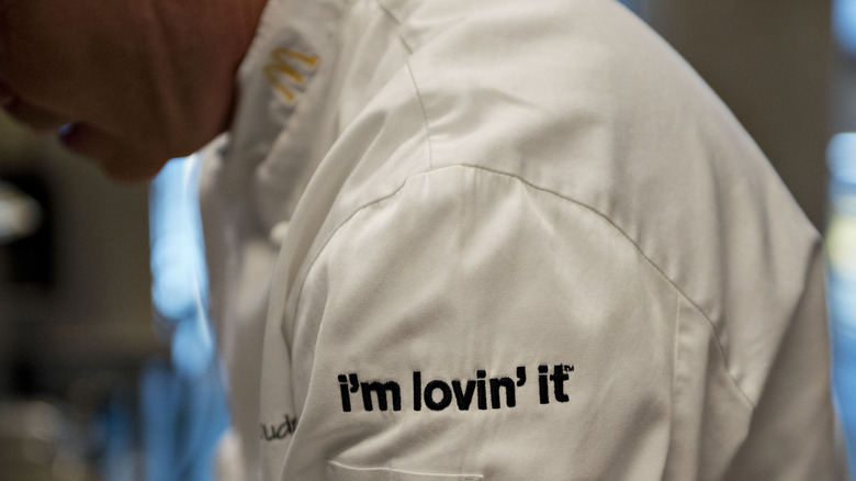 closeup of mcdonalds chef in uniform