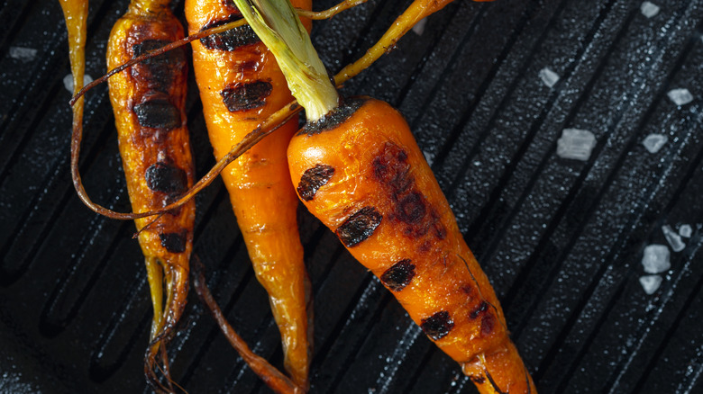Carrots with grill marks