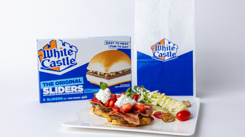 French Sliders Brunch with White Castle box and bag