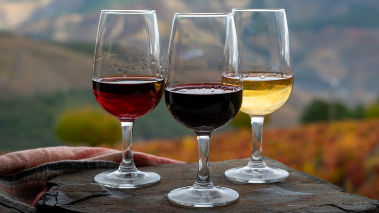 glasses of Portuguese fortified wine