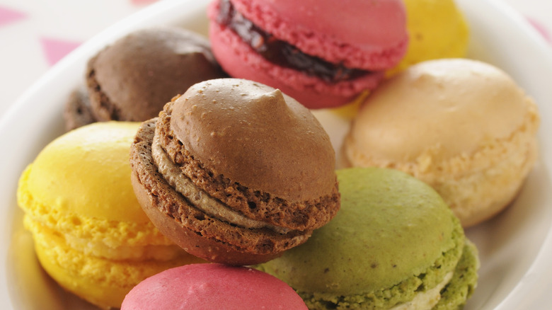 Plate of macarons