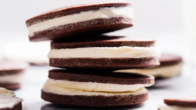Homemade oreo stack