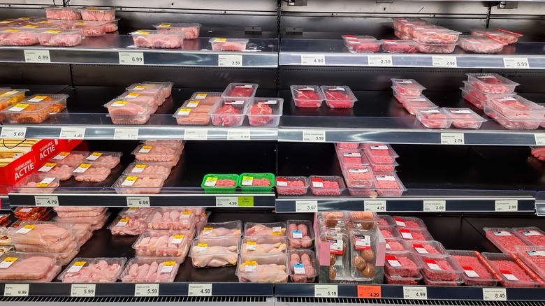 Meat for sale in Aldi