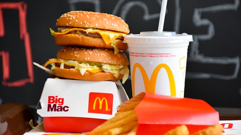 Big Mac, drink, and fries