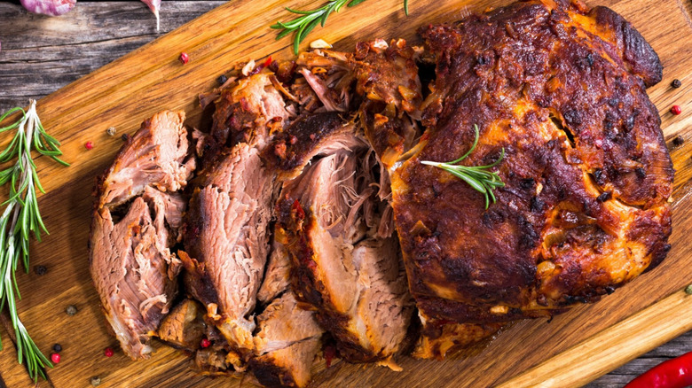 cooked pork shoulder