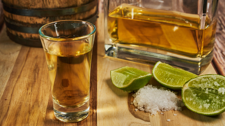 tequila with lime and salt