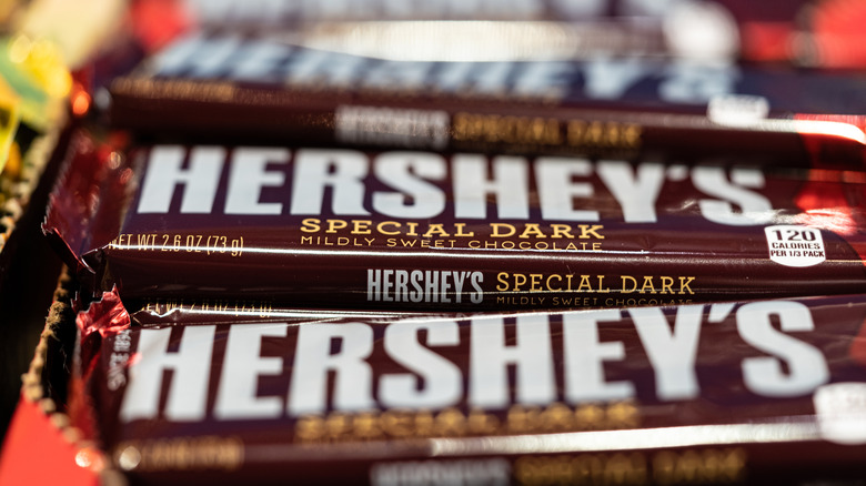bars of Hershey's Special Dark chocolate