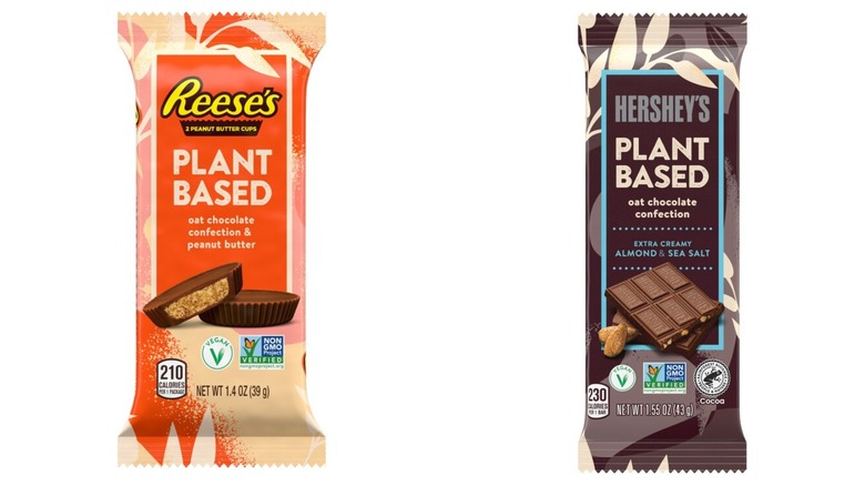 Reese's plant-based peanut butter cups and Hershey's plant-based chocolate bar
