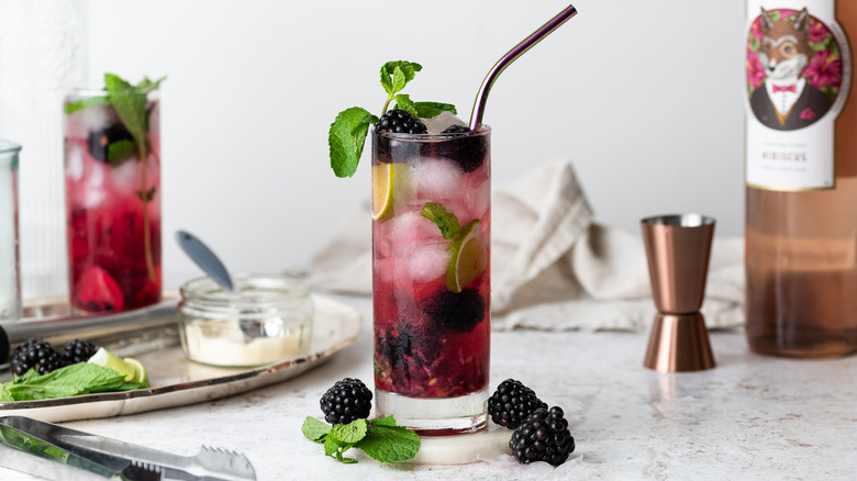 hibiscus and blackberry mojito 