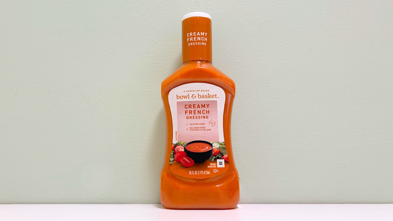 A bottle of Bowl & Basket Creamy French Dressing