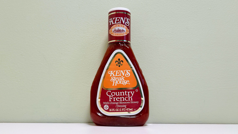 A bottle of Ken's Steak House Country French with Orange Blossom Honey Dressing