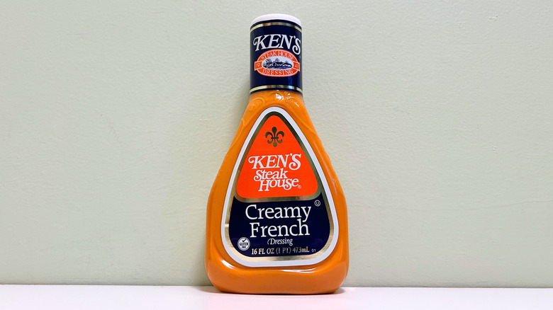 A bottle of Ken's Steak House Creamy French Dressing