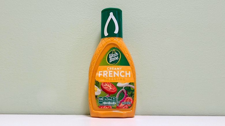 A bottle of Wish-Bone Creamy French Dressing
