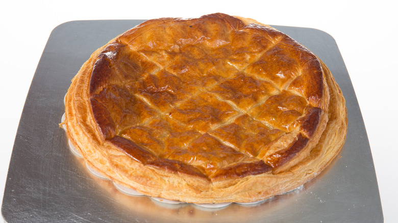 Twelfth Night cake on platter