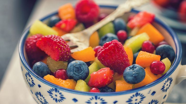 Bowl of fruit salad 