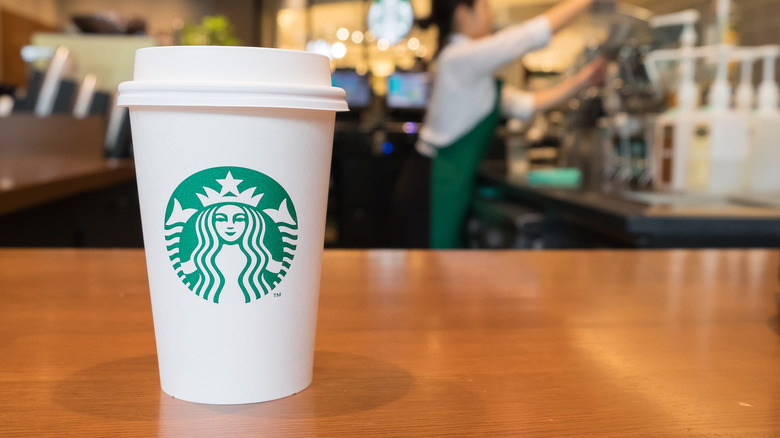 A Starbucks cup