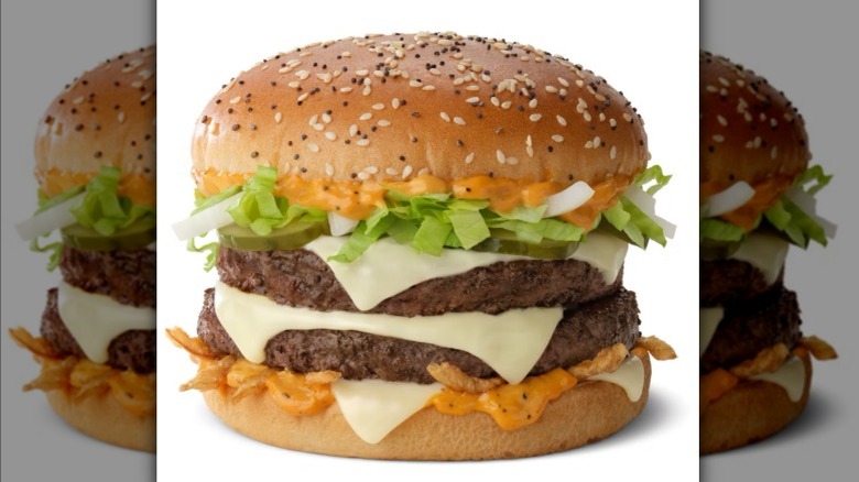 Multi-patty cheeseburger