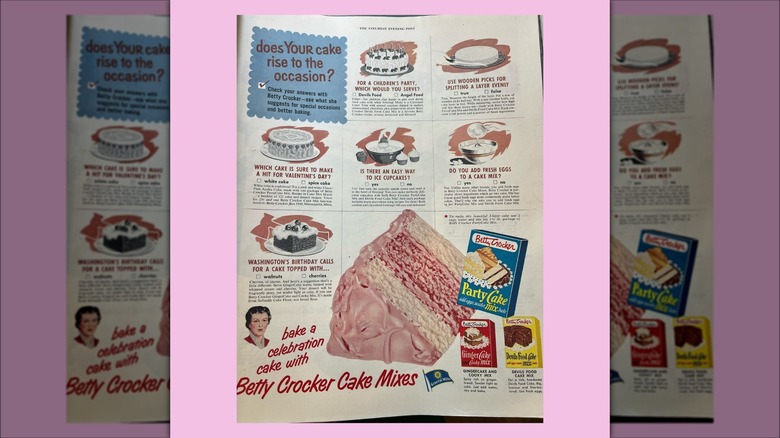 Betty Crocker cake mix ad
