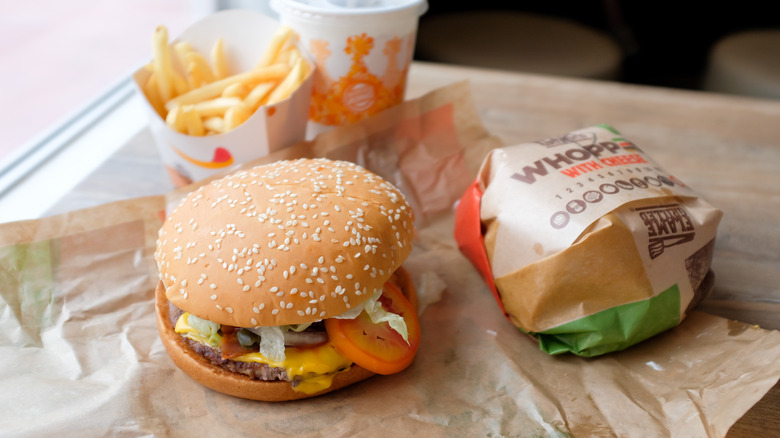 Burger King Whopper with fries