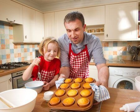 Baking with dad
